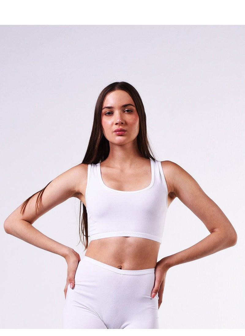 COMODO sport bra white egypt cotton 100%  - Image 1