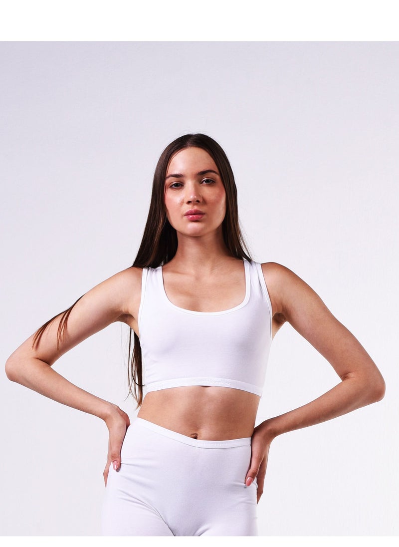 COMODO sport bra white egypt cotton 100%  - Image 2
