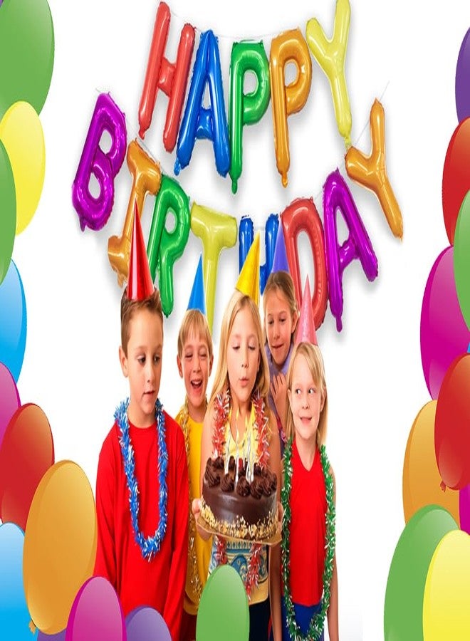 KALOR Rainbow Happy Birthday Balloons Banner,16 Inch Mylar Foil Letters Sign,Reusable Balloons for Women, Men, Boys & Girls Birthday Decorations Party Supplies - Image 4