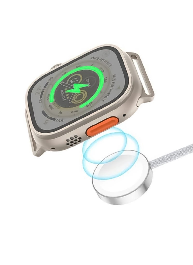GREEN LION USB-C iWatch Charging Cable, Green Lion iWatch Charger USB C to wireless charger – White  - Image 2