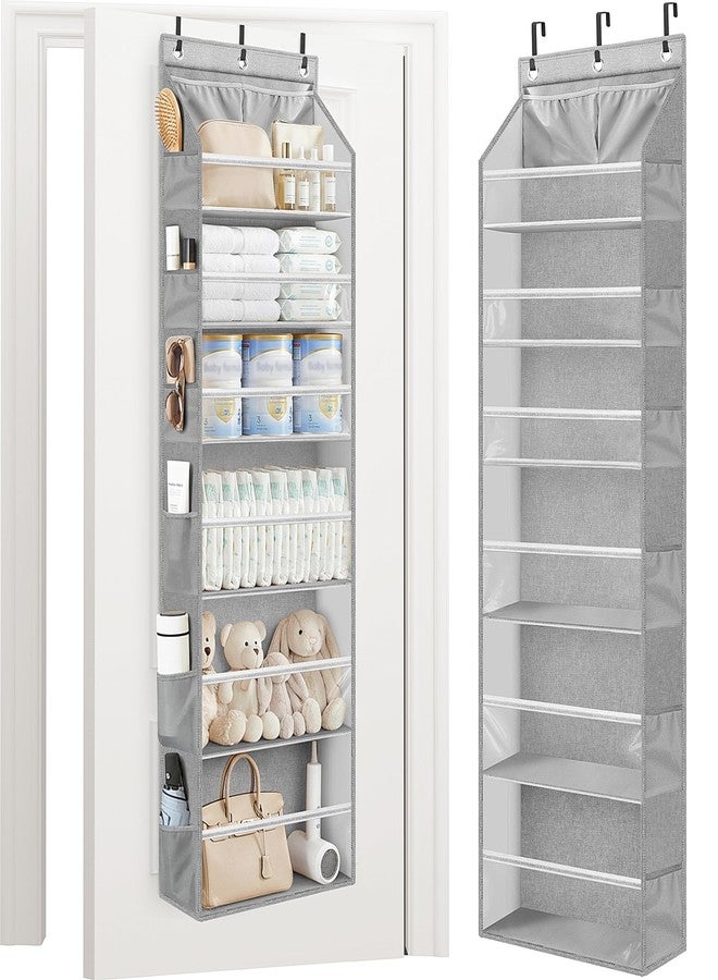 STORAGE MANIAC Over the Door Organizer Large Capacity Hanging Organizer, Clear Deep Pockets Behind Door Closet Organizer and Storage for Nursery, Bathroom, Bedroom, Pantry, 1 Pack Grey - Image 1
