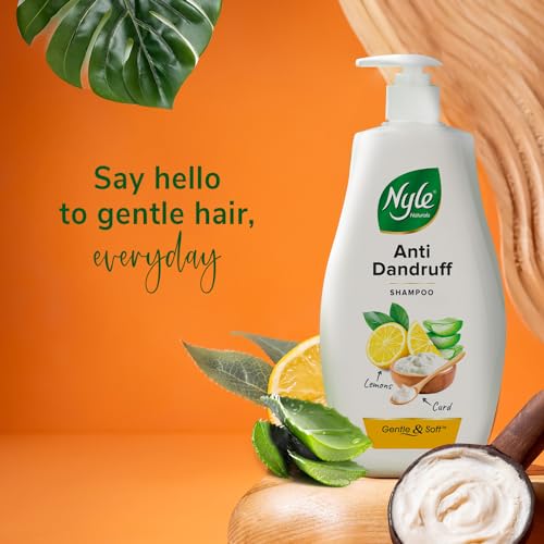 Nyle Naturals Anti Dandruff Shampoo 800ml | Enriched with Curd and Lemon for Fresh, Clear Scalp, Effective Flake Control | Mild Formula for Everyday Use - Image 4