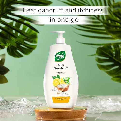 Nyle Naturals Anti Dandruff Shampoo 800ml | Enriched with Curd and Lemon for Fresh, Clear Scalp, Effective Flake Control | Mild Formula for Everyday Use - Image 3