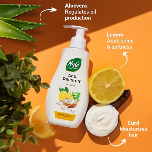 Nyle Naturals Anti Dandruff Shampoo 800ml | Enriched with Curd and Lemon for Fresh, Clear Scalp, Effective Flake Control | Mild Formula for Everyday Use - Image 5