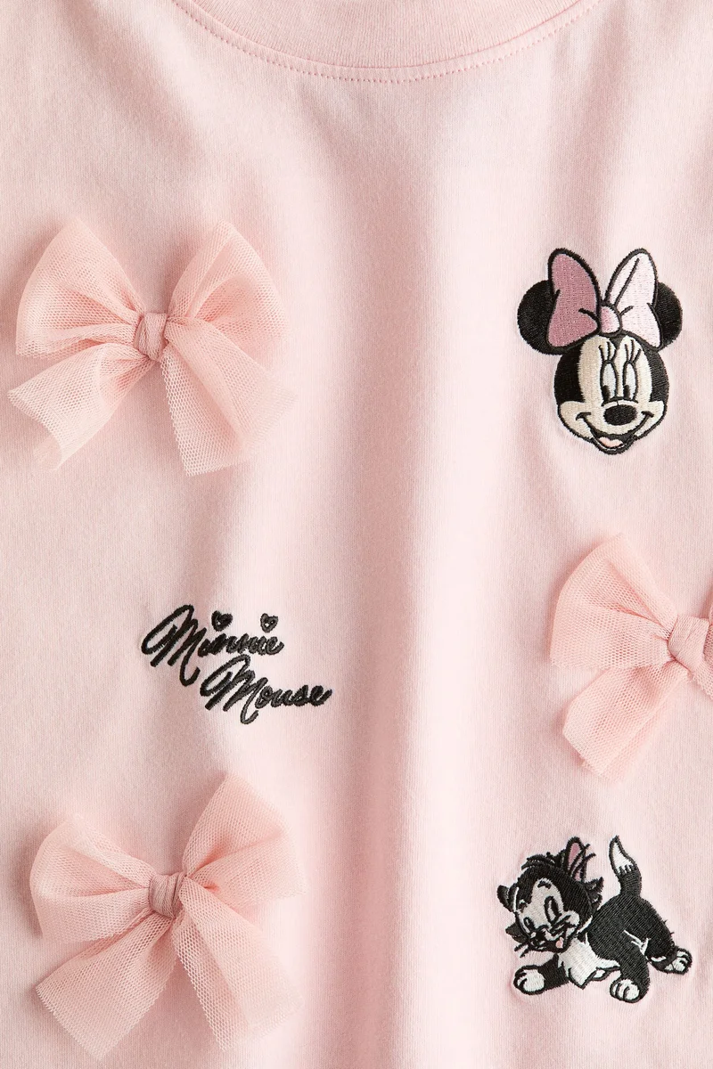 اتش اند ام تي-شيرت قطني بطبعة