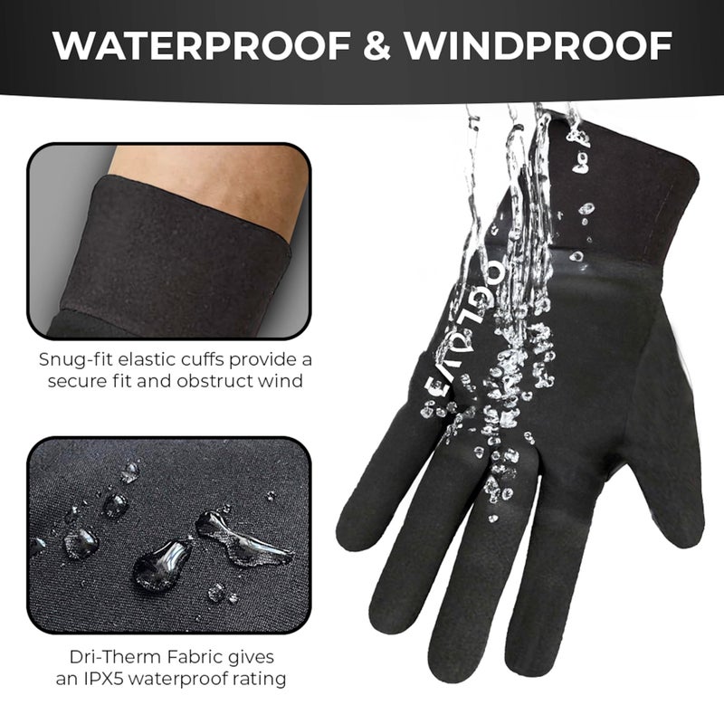 Generic OGLOVE Kids Winter Gloves - Waterproof Thermal Touchscreen Sports Field Gloves for Football, Soccer, Rugby, Mountain Biking, Cycling, Running, Lacrosse and Much More - Kids Medium 9-10Y  - Image 2