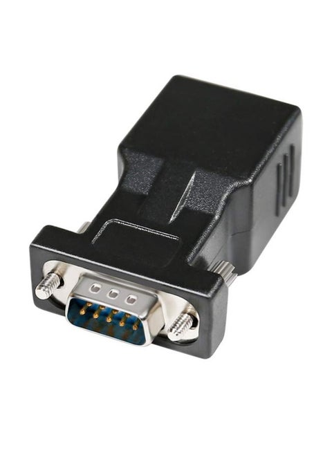 محول تسلسلي DB9 إلى RJ45 RS232 ذكر إلى RJ-45 أنثى محول إيثرنت متوافق مع أجهزة RS-232 القياسية ذات 9 سنون