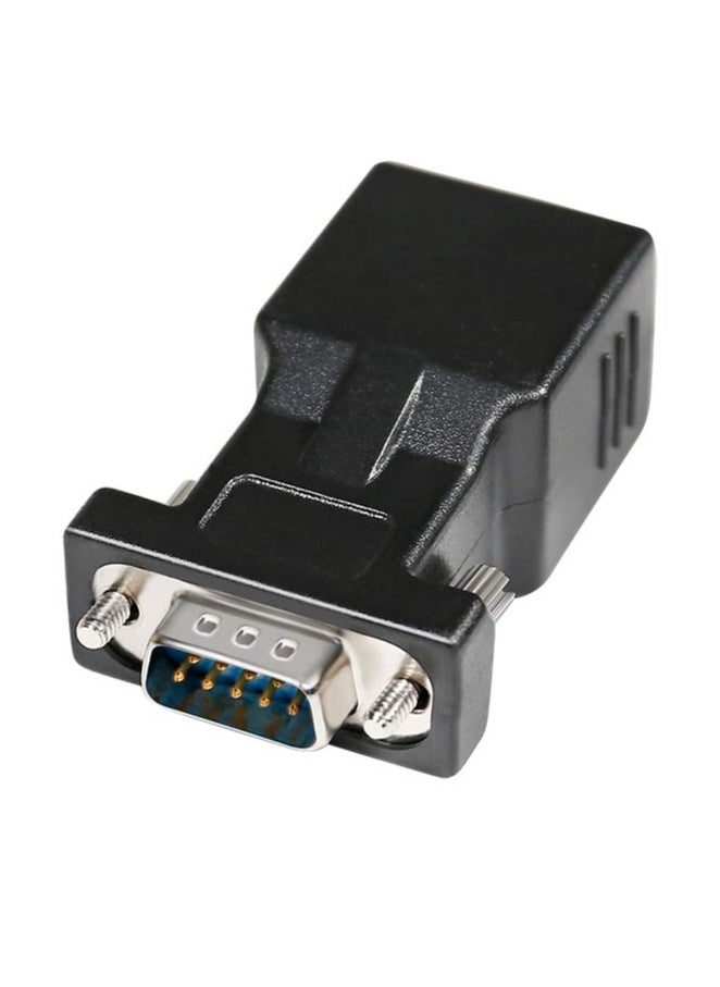 إيروريكس محول تسلسلي DB9 إلى RJ45 RS232 ذكر إلى RJ-45 أنثى محول إيثرنت متوافق مع أجهزة RS-232 القياسية ذات 9 سنون  - Image 1