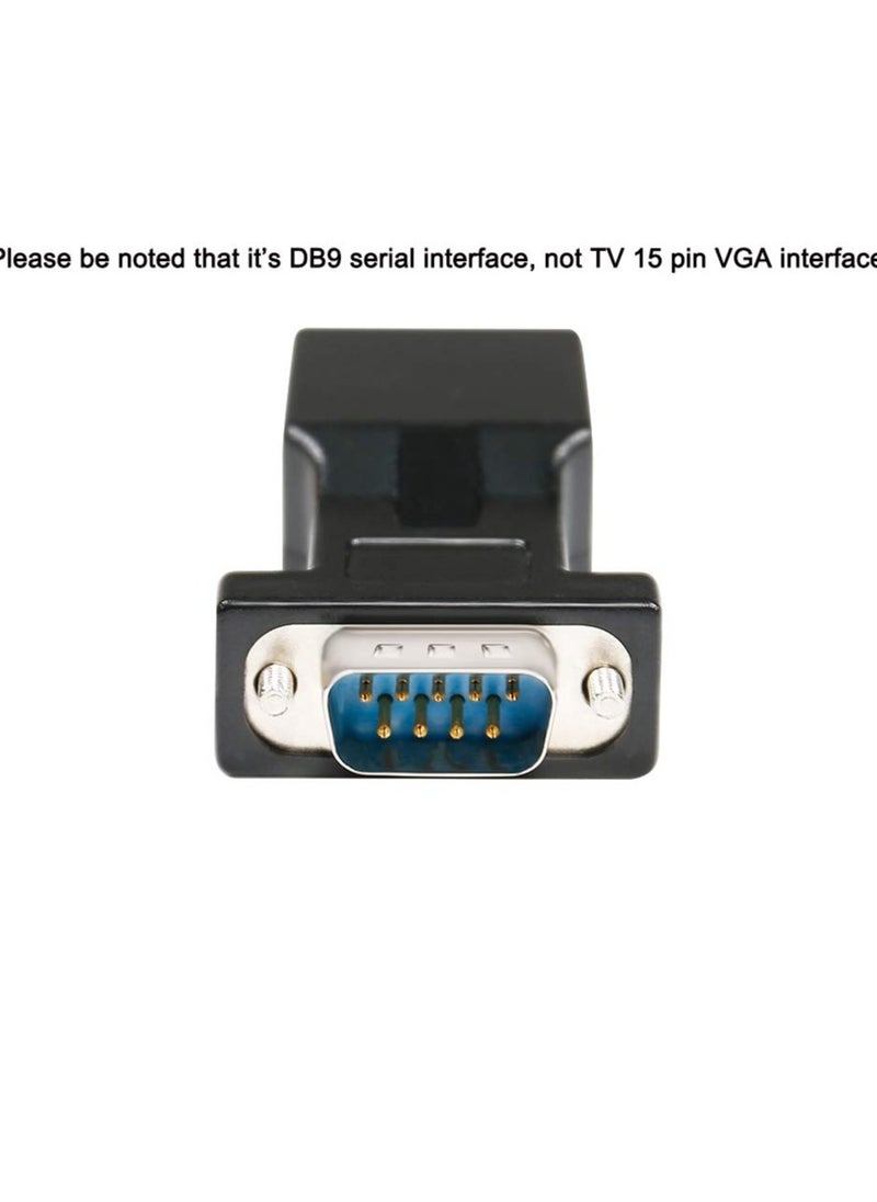 إيروريكس محول تسلسلي DB9 إلى RJ45 RS232 ذكر إلى RJ-45 أنثى محول إيثرنت متوافق مع أجهزة RS-232 القياسية ذات 9 سنون  - Image 3