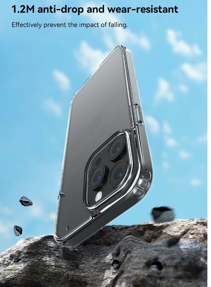 ديفيا كفرايفون 15برو شفاف  ومضاد للاصفرار للغاية 【 جراب حماية ايفون 15 برو】مصنوع من مواد ذات جودة الحمية ضد الخدوش والصدمات مع سهوله الوصول الى جميع المنافذ - Image 4