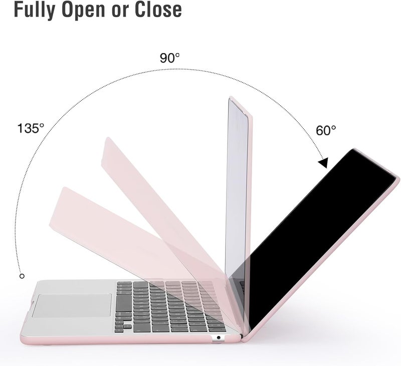 Case Compatible with New MacBook Air 15/15.3 inch 2026 2025-2023 Release,M5 M4 M3 M2 A3448 A3241 A3114 A2941 with Touch ID,Protective Plastic Hard Shell Cover,Matte Surface-Pink - Image 5
