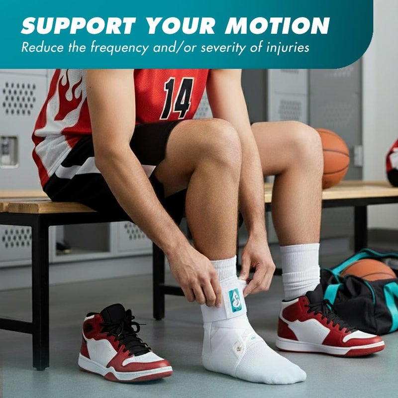 Med Spec ASO Ankle Stabilizer (Small, White) - Lace Up Ankle Brace for Sprained Ankle and Peroneal Tendonitis, Orthopedic Ankle Support for Men, Women, Adults, Teens and Kids, Sports Injury Recovery, 264002 - Image 5