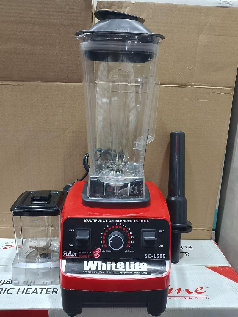 White Life 7500W Electric Food Processor Blender Spice Grinder 2L Unbreakable Jug 7 Speeds 6 Blades Steel Sharp Gear Metal Blender Multi Function GER002 - Image 2