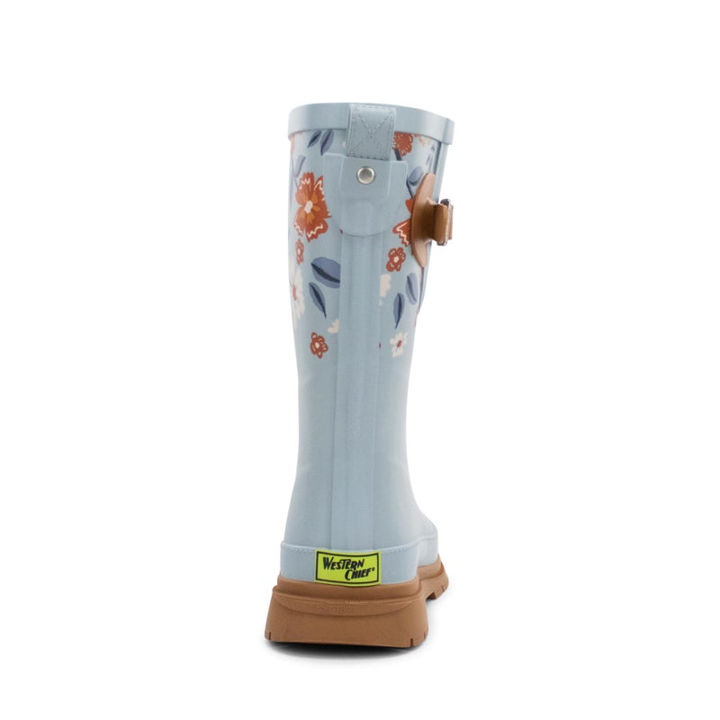 Western Chief Women's Printed Mid Rain Boots Durable Waterproof Design with Adjustable Buckle, Meadow Mist, 8 - Image 3