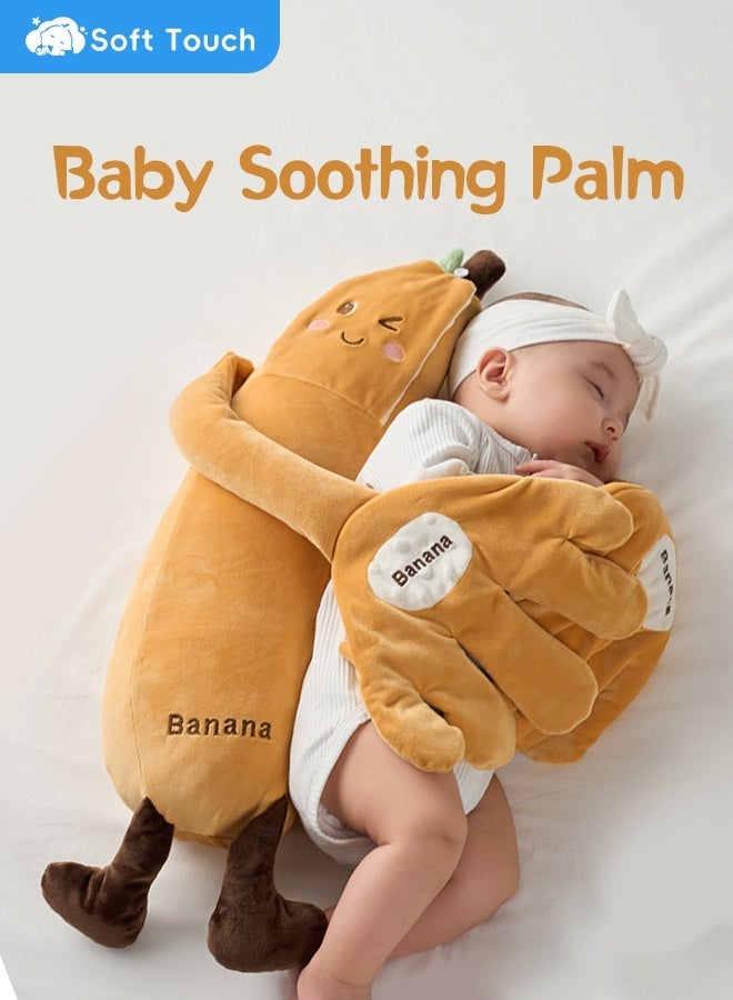 Soft Touch Baby Soothing Palm, Banana Baby Patter Pillow, Baby Patter for Sleep, Toddler Sleep Soother, Baby Patting Pillow, Detachable Design, Three-Speed Adjustment, Remote Control, Free Hands (Orange) - Image 2