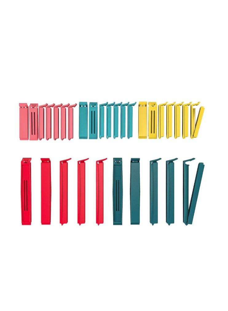 Food Bag Sealing Clips, 30pcs, 2 Sizes, Colorful Chip Clips Bag Clips Food Clips 