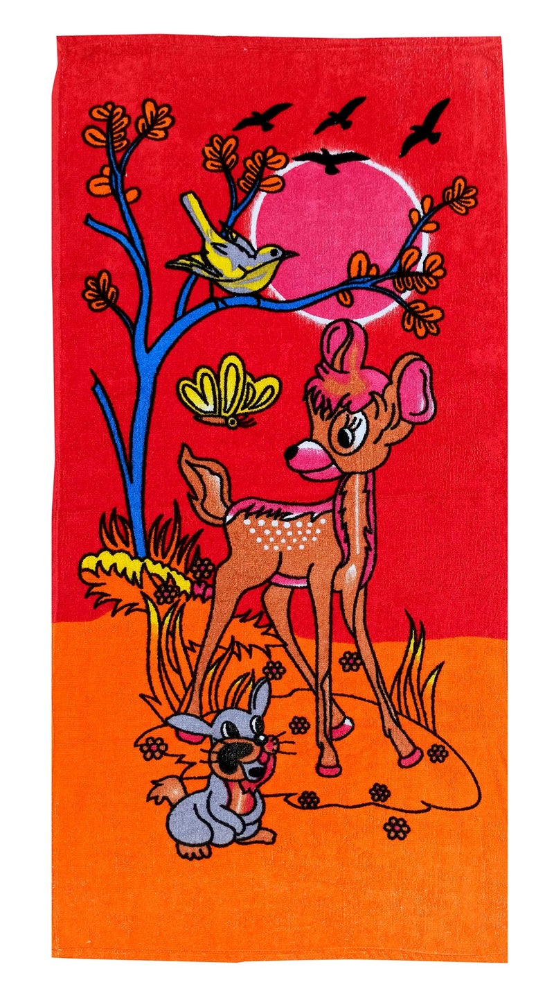 Mandhania Cotton Cartoon Printed Kids Bath Towels for Boys N Girls Pack of 1 - Image 2