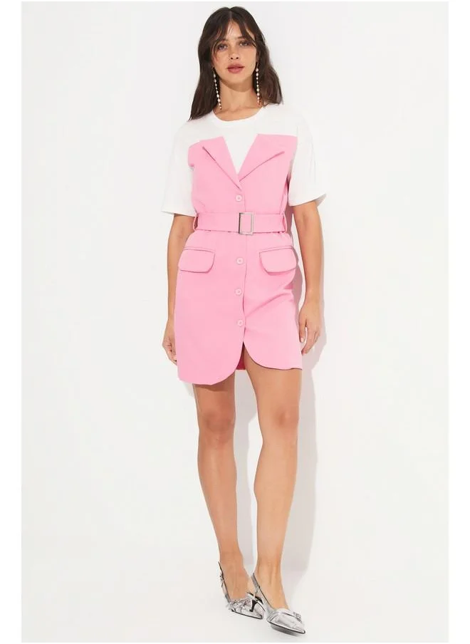 جون June Women Garni Detail Mini Dress Pink