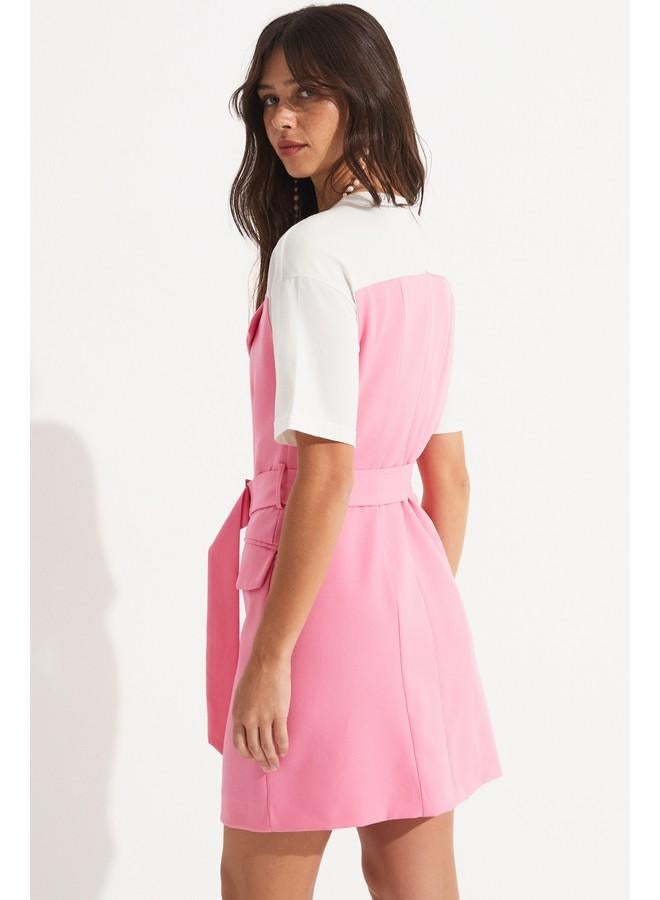 جون فستان بليزر بحزام - Image 5