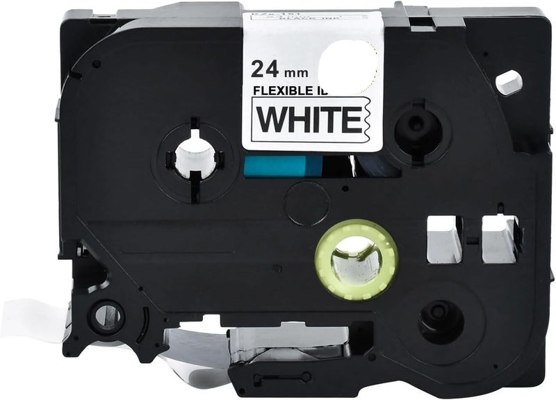 Compatible for Label Maker Printers | CIDY 24mm Laminated Tape (Replaces TZE251/TZ251) for Clear & Durable Marking(Tze-FX251) - Image 1