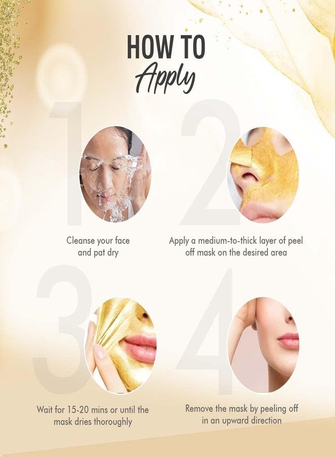 Glamveda Pure Glow Gold Peel Off Mask (60gm Pack of 2) | For Glowing Skin | Reduces Fine Lines, Wrinkles | Remove Blackhead & Pore Care | For Women & Men | No Paraben, SLS - Image 5