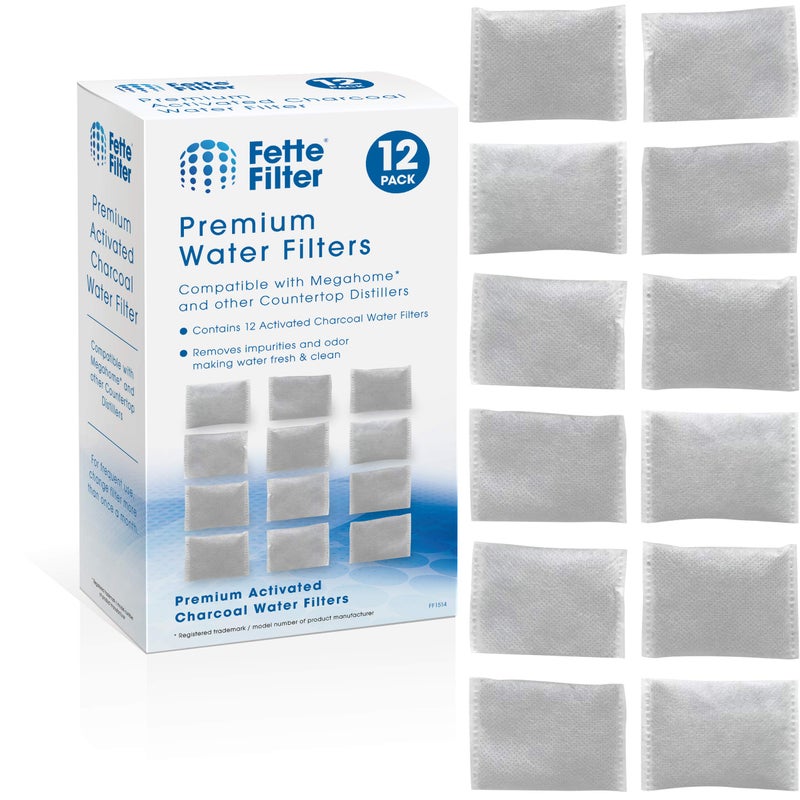 Fette Filter  Countertop Distillers Water Filters Compatible with Megahome and Other Counter Top Water Distiller Models  Pack of 12