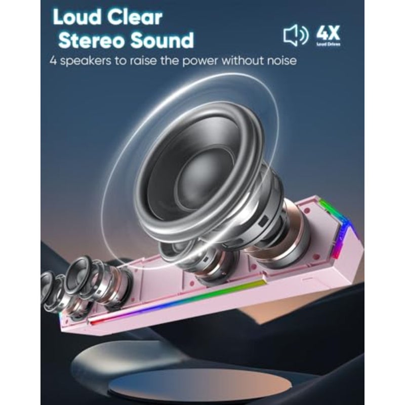 G11 Computer Speakers for Desktop, Touch Lights PC Speakers with Surge Clear Sound, USB C/USB Powered for Computer Desktop PC Laptop Monitor - Image 2