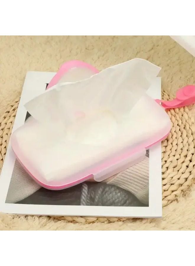 Pink Heart Shaped Portable Wet Wipes Mask Storage Box Travel Essential - Image 4
