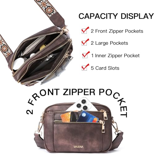 Telena Small Crossbody Bags For Women Vegan Leather Crossbody Purse With Adjustable Wide Strap For Daily Life - Image 5