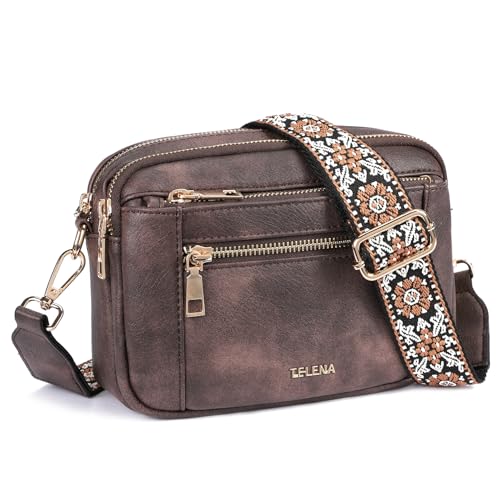 Telena Small Crossbody Bags For Women Vegan Leather Crossbody Purse With Adjustable Wide Strap For Daily Life - Image 1