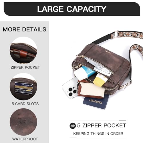 Telena Small Crossbody Bags For Women Vegan Leather Crossbody Purse With Adjustable Wide Strap For Daily Life - Image 4