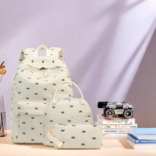 LEDAOU Backpack for Girls School Bag Kids Bookbag Teen Backpack Set Daypack with Lunch Bag and Pencil Case - Image 5