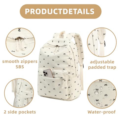 LEDAOU Backpack for Girls School Bag Kids Bookbag Teen Backpack Set Daypack with Lunch Bag and Pencil Case - Image 4