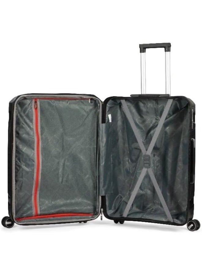 Hardside Spinner Luggage Trolley Bag, Black, Shatterproof with TSA Lock 22inch - Image 3