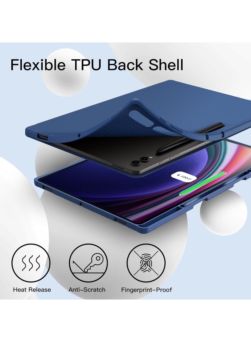 LEDIN Case for Samsung Galaxy Tab S10 Ultra 14.6 Inch with S Pen Holder, Soft TPU Tri-Fold Stand Protective Tablet Cover, Support S Pen Charging, Auto Wake/Sleep - Image 4