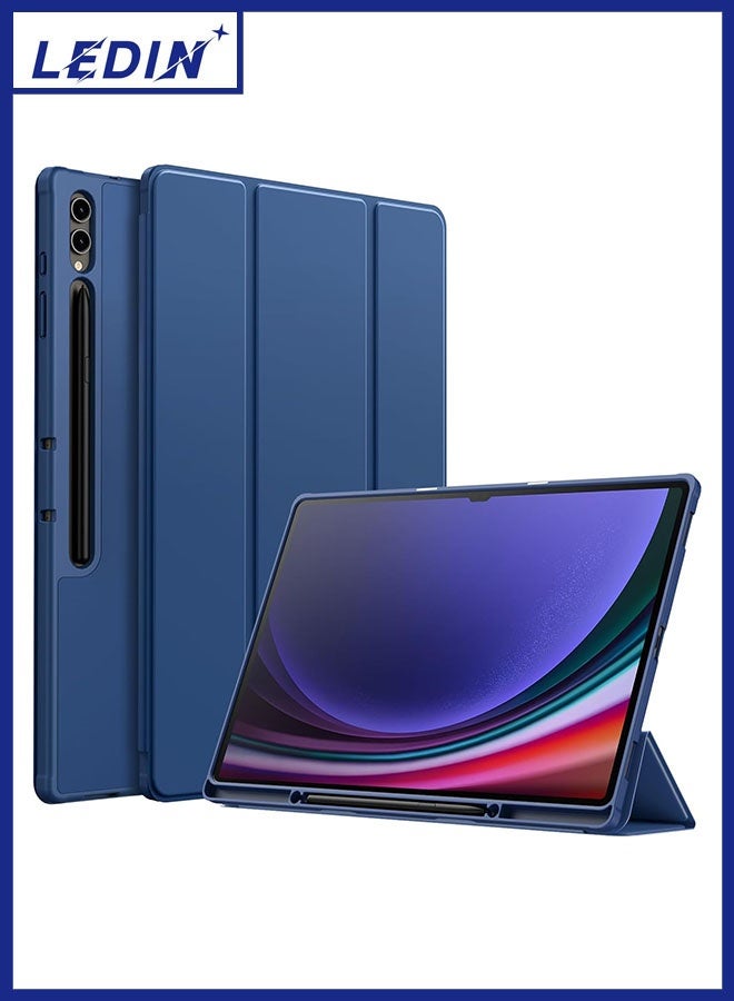 LEDIN Case for Samsung Galaxy Tab S10 Ultra 14.6 Inch with S Pen Holder, Soft TPU Tri-Fold Stand Protective Tablet Cover, Support S Pen Charging, Auto Wake/Sleep - Image 1