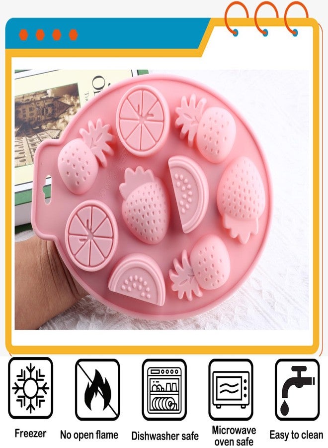 YIMINGMOLD قوالب سيليكون على شكل فواكه من YIMINGMOLD، قوالب شوكولاتة على شكل فراولة وأناناس وبطيخ وليمون - Image 3