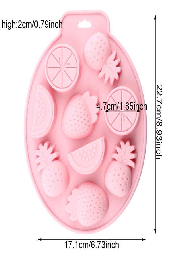 YIMINGMOLD قوالب سيليكون على شكل فواكه من YIMINGMOLD، قوالب شوكولاتة على شكل فراولة وأناناس وبطيخ وليمون - Image 2