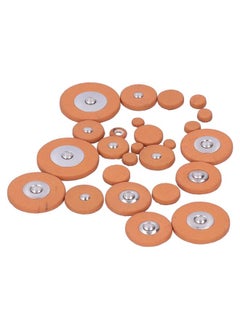 Thoraya 25Pcs Saxophone Pads Brown Sheepskin Sound Hole Resonator Gasket Wind Instrument Parts  - Image 3