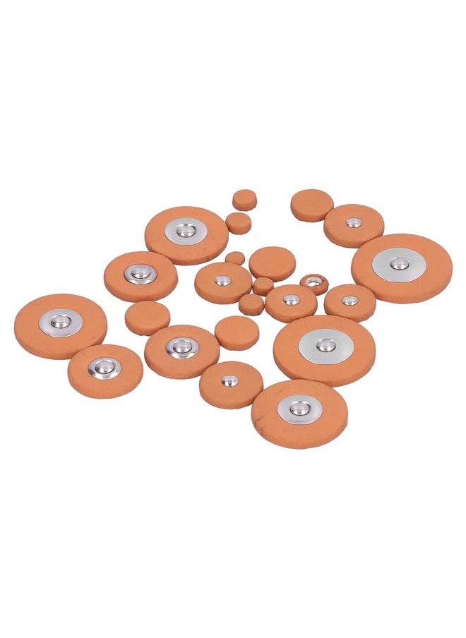 Thoraya 25Pcs Saxophone Pads Brown Sheepskin Sound Hole Resonator Gasket Wind Instrument Parts  - Image 5