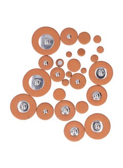 Thoraya 25Pcs Saxophone Pads Brown Sheepskin Sound Hole Resonator Gasket Wind Instrument Parts  - Image 1
