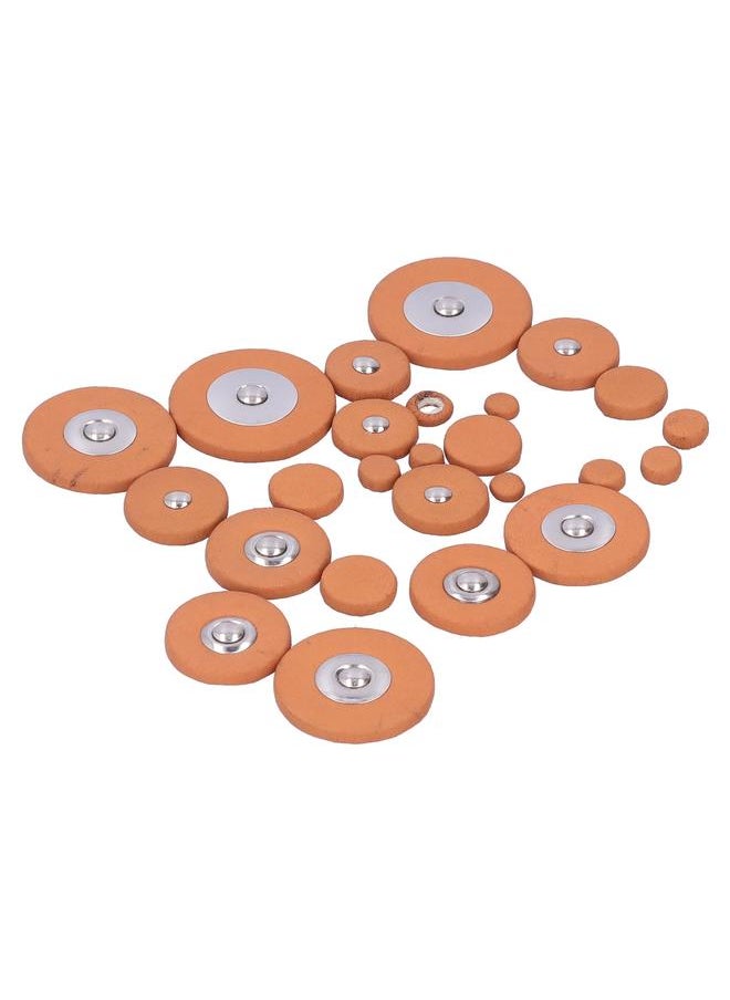 Thoraya 25Pcs Saxophone Pads Brown Sheepskin Sound Hole Resonator Gasket Wind Instrument Parts  - Image 4