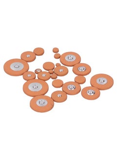 Thoraya 25Pcs Saxophone Pads Brown Sheepskin Sound Hole Resonator Gasket Wind Instrument Parts  - Image 2