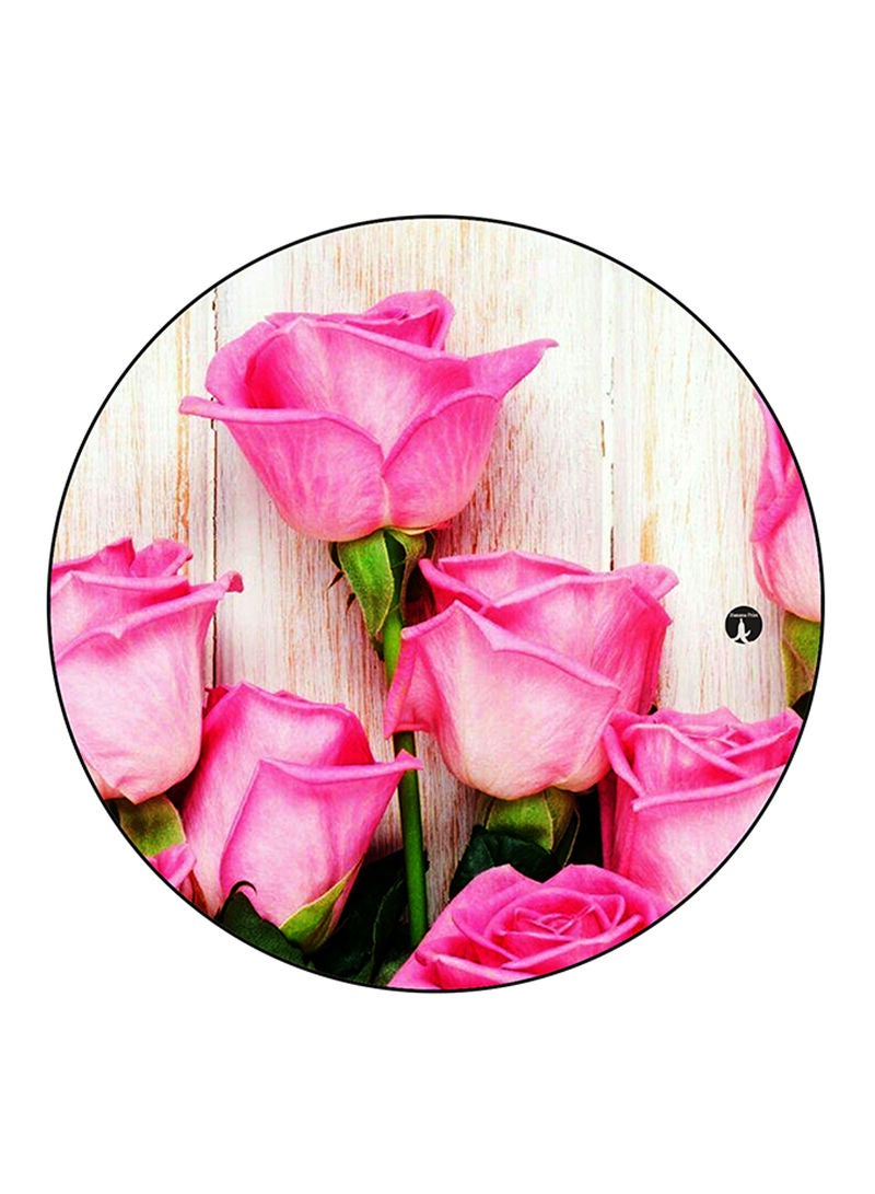 RKN Flowers Printed Fridge Magnet Round  Multicolour - Image 2