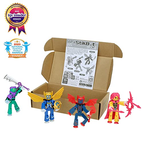 Zing StikBot Legendz Series 1 - Includes Valor, Ruebell, Dominus and Raze Oni - Collectible Action Figures and Accessories, Stop Motion Animation, Ages 4 and Up - Image 2