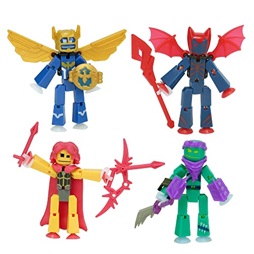 Zing StikBot Legendz Series 1 - Includes Valor, Ruebell, Dominus and Raze Oni - Collectible Action Figures and Accessories, Stop Motion Animation, Ages 4 and Up - Image 1