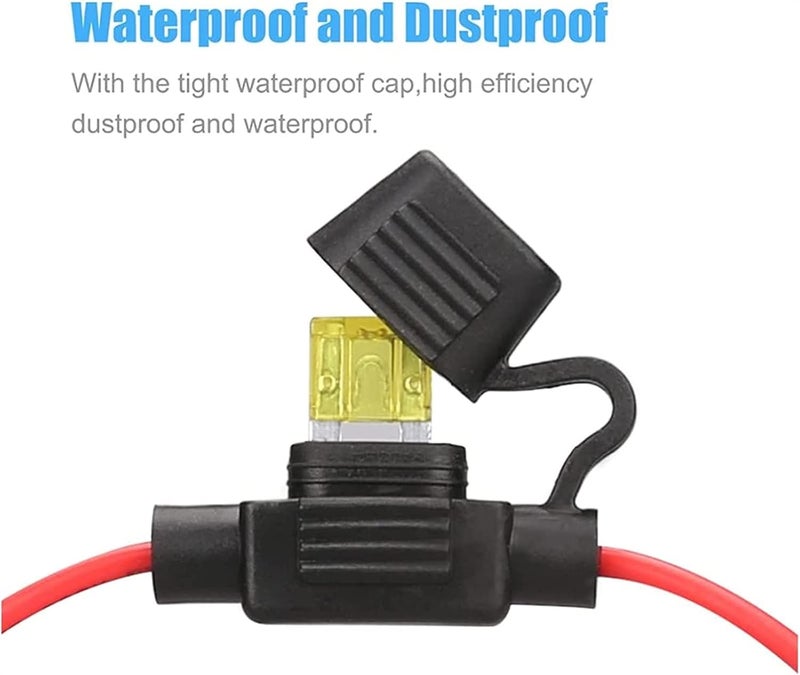5Pcs Auto Car Blade ATM Mini Fuse 30A 12V Waterproof Holder Case Motor Tap - Image 4