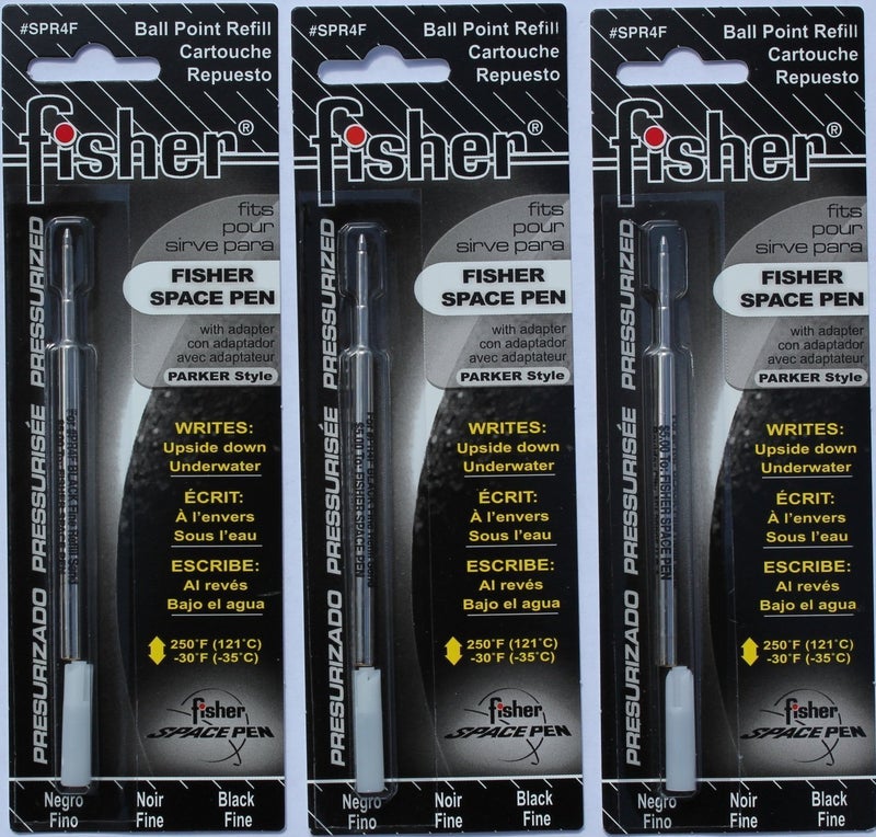 Fisher SPR4F Space Pen Black Ink Fine Point Refill, 3 Count - Image 3