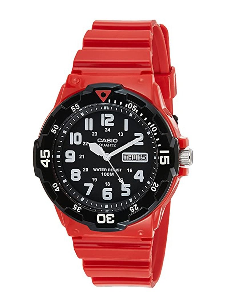 CASIO Men's Water Resistant Analog Watch MRW-200HC-4BVDF - Red - Image 1