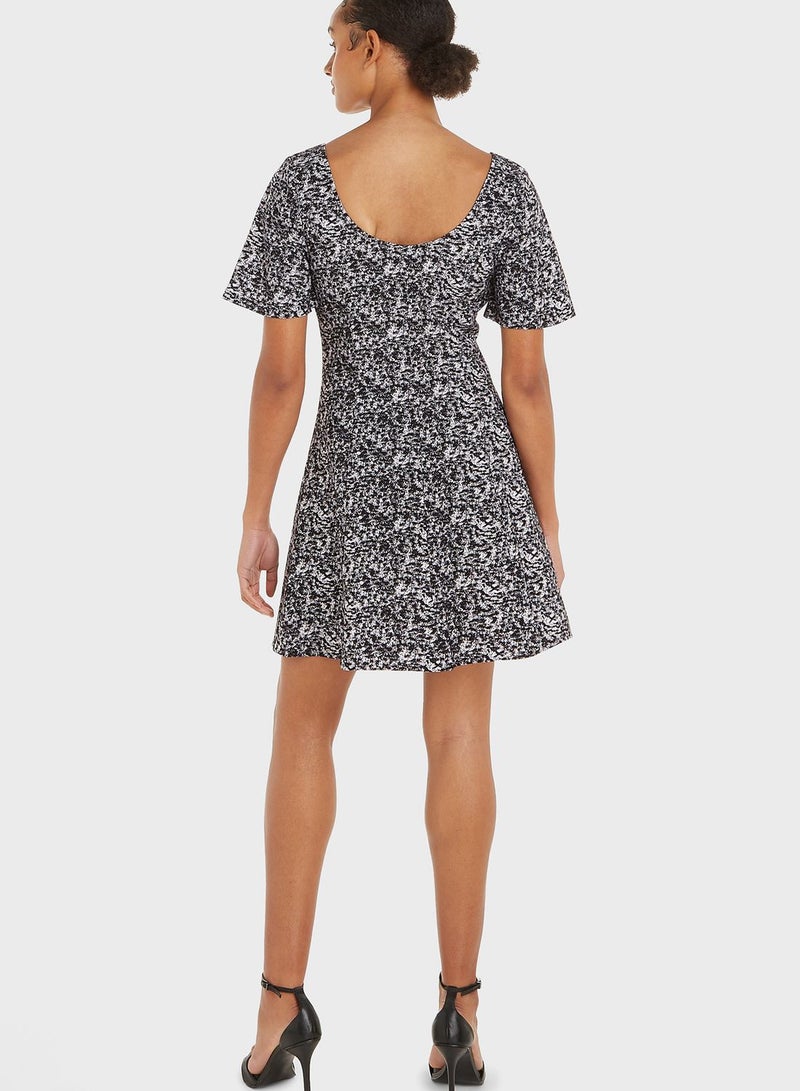 Printed Mini Dress